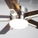 Parrot Uncle 52-Inch Double-sided Blades Modern Downrod Mount Ceiling Fan with Main/Side LED Light (F6013)