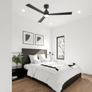 Parrot Uncle 52-Inch Dinah Modern Downrod Mount Ceiling Fan with Remote Control and LED Light