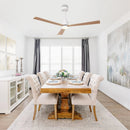 Parrot Uncle 52-Inch Dinah Modern Downrod Mount Ceiling Fan with Remote Control and LED Light