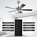 Parrot Uncle 52-Inch Levi Double-Sided Blades in Downrod Mount LED Ceiling Fan with Remote Control