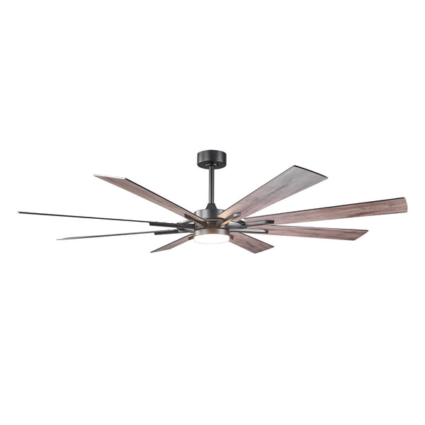 Parrot Uncle 60 Inch / 72 Inch Windmill Downrod Mount LED Ceiling Fan with Remote and APP Control