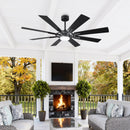 Parrot Uncle 60 Inch / 72 Inch Windmill Downrod Mount LED Ceiling Fan with Remote and APP Control
