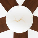 Parrot Uncle 52-Inch Alva Double-sided Blades Downrod Mount LED Ceiling Fan with Remote Control (F6034GD)