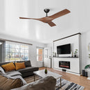 Parrot Uncle 52-Inch Wesley Industrial DC Motor Downrod Mount Reversible Ceiling Fan with Remote Control