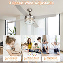 Parrot Uncle 52-Inch Cason Modern Downrod Mount Reversible Ceiling Fan with Lighting and Remote Control