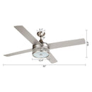 Parrot Uncle 52-Inch Cason Modern Downrod Mount Reversible Ceiling Fan with Lighting and Remote Control