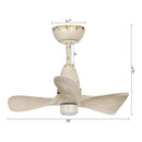 Parrot Uncle 28-Inch Kwang Farmhouse DC Motor Downrod Mount Reversible Ceiling Fan with LED Lighting and Remote Control