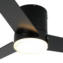 Parrot Uncle 48-Inch Flush Mount Ceiling Fan 3 Blades with LED Lighting and Remote Control