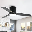 Parrot Uncle 48-Inch Flush Mount Ceiling Fan 3 Blades with LED Lighting and Remote Control