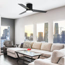 Parrot Uncle 48-Inch Flush Mount Ceiling Fan 3 Blades with LED Lighting and Remote Control