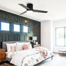 Parrot Uncle 48-Inch Flush Mount Ceiling Fan 3 Blades with LED Lighting and Remote Control