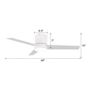 Parrot Uncle 48-Inch Flush Mount Ceiling Fan 3 Blades with LED Lighting and Remote Control