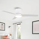 Parrot Uncle 48-Inch Flush Mount Ceiling Fan 3 Blades with LED Lighting and Remote Control