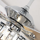 Parrot Uncle 52-Inch Dicken Modern Downrod Mount Reversible Crystal Ceiling Fan with Lighting and Remote Control