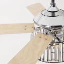 Parrot Uncle 52-Inch Dicken Modern Downrod Mount Reversible Crystal Ceiling Fan with Lighting and Remote Control