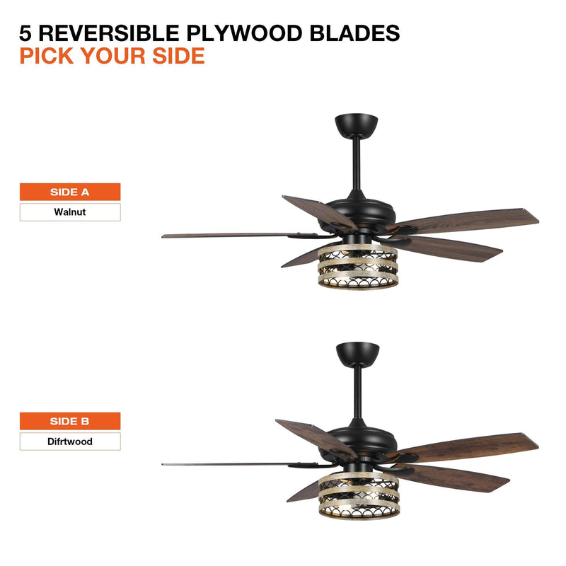 Parrot Uncle 52-Inch Alward Smart Fan with Light Kit (F6319-SMART)