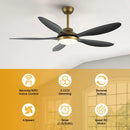Parrot Uncle 52-Inch Punjab Smart Fan with LED Light (F6357-SMART)