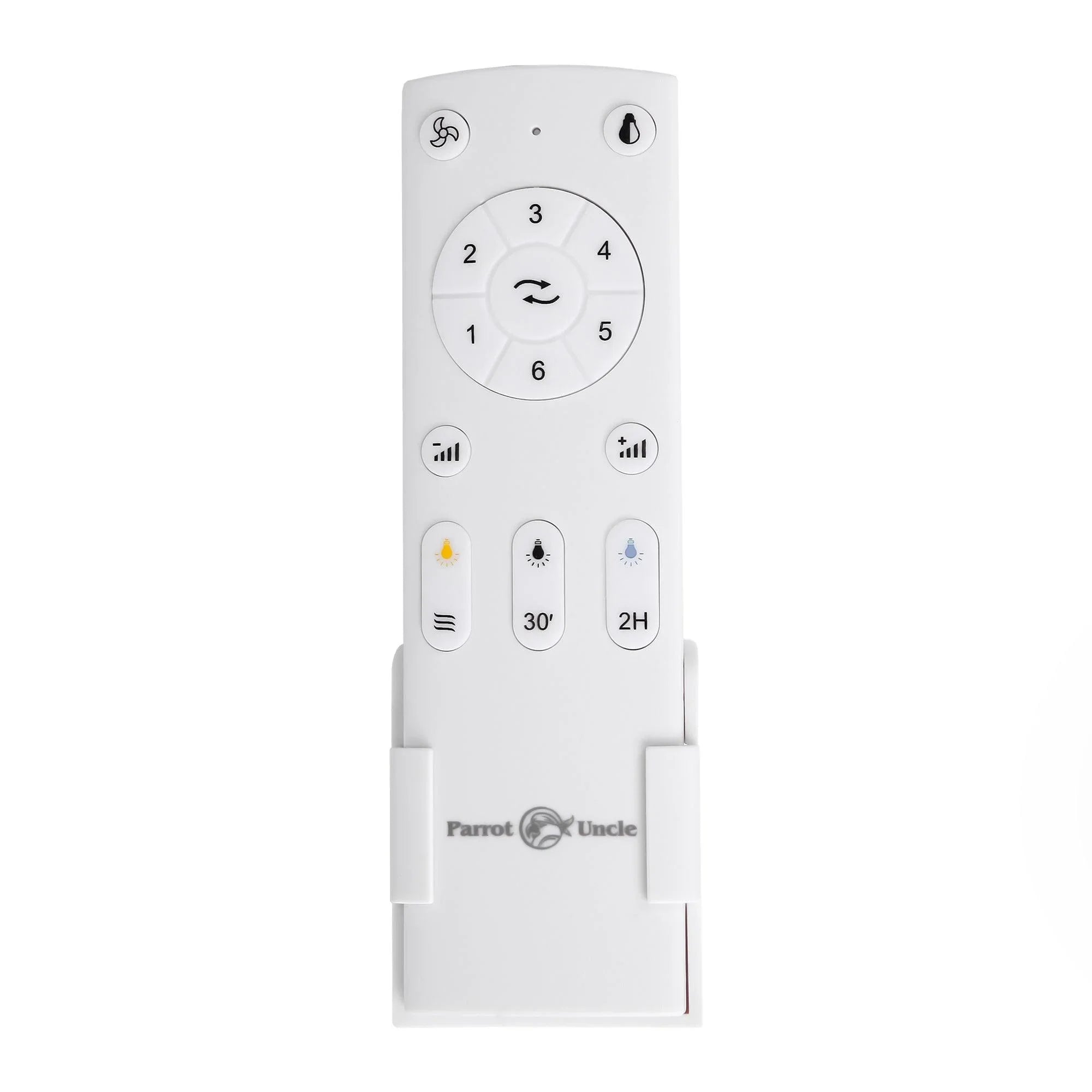 Parrot Uncle ceiling fan remote control with numbered speed buttons