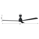 Parrot Uncle 52-Inch Zelda Industrial Ceiling Fan with Remote Control