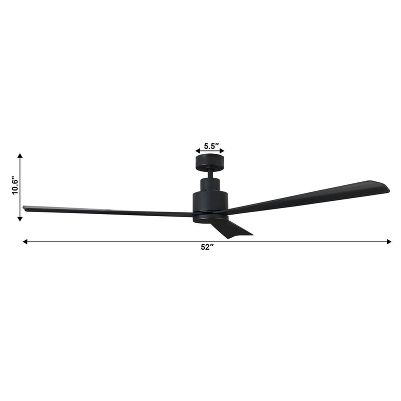 Parrot Uncle 52-Inch Zelda Industrial Ceiling Fan with Remote Control