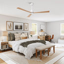 Parrot Uncle 52-Inch Esther 3-Blades Modern Downrod Mount Ceiling Fan with Remote Control