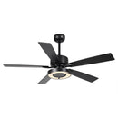 Parrot Uncle 52-Inch Vendome Industrial DC Motor Downrod Mount Reversible Ceiling Fan with Lighting and Remote Control (F6366CH110V)