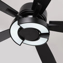 Parrot Uncle 52-Inch Vendome Industrial DC Motor Downrod Mount Reversible Ceiling Fan with Lighting and Remote Control (F6366CH110V)