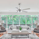 Parrot Uncle 52-Inch Vendome Industrial DC Motor Downrod Mount Reversible Ceiling Fan with Lighting and Remote Control (F6366CH110V)