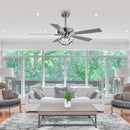Parrot Uncle 52-Inch Zelda Modern DC Motor Downrod Mount Reversible Ceiling Fan with Lighting and Remote Control (F6367110V)
