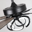 Parrot Uncle 52-Inch 6 Speed DC Black Ceiling Fan with Lighting (F6367BK110V)