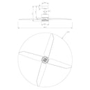 Parrot Uncle 52-Inch Ashby Industrial DC Motor Ceiling Fan with LED Lighting and Remote Control