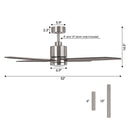 Parrot Uncle 52-Inch Ashby Industrial DC Motor Ceiling Fan with LED Lighting and Remote Control