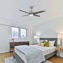 Parrot Uncle 52-Inch Ashby Industrial DC Motor Ceiling Fan with LED Lighting and Remote Control