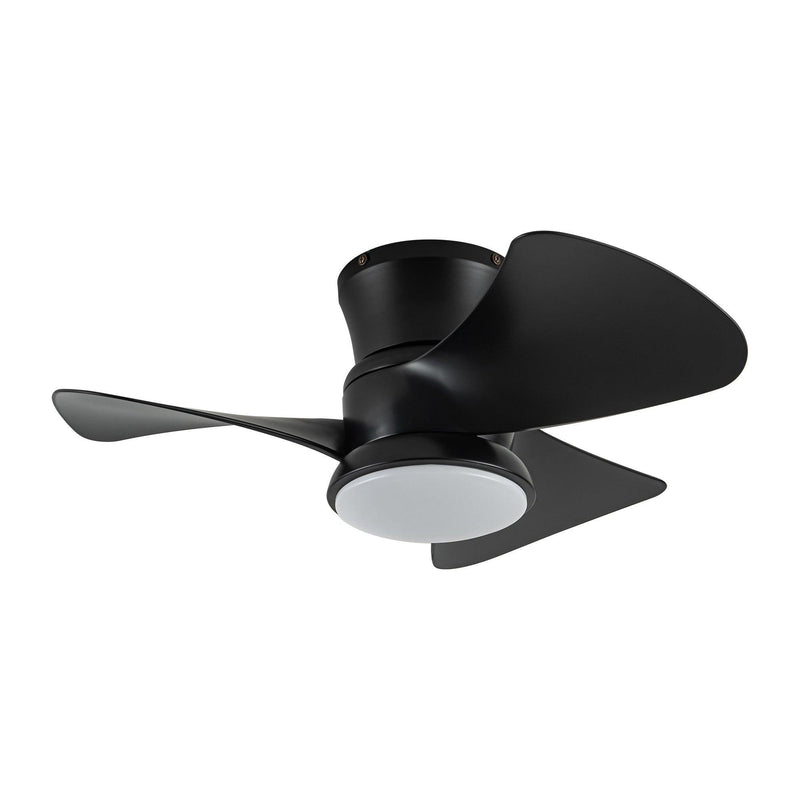 Parrot Uncle 31-Inch Mazon Modern DC Motor Flush Mount Reversible Ceiling Fan with LED Lighting and Remote Control