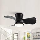 Parrot Uncle 31-Inch Mazon Modern DC Motor Flush Mount Reversible Ceiling Fan with LED Lighting and Remote Control