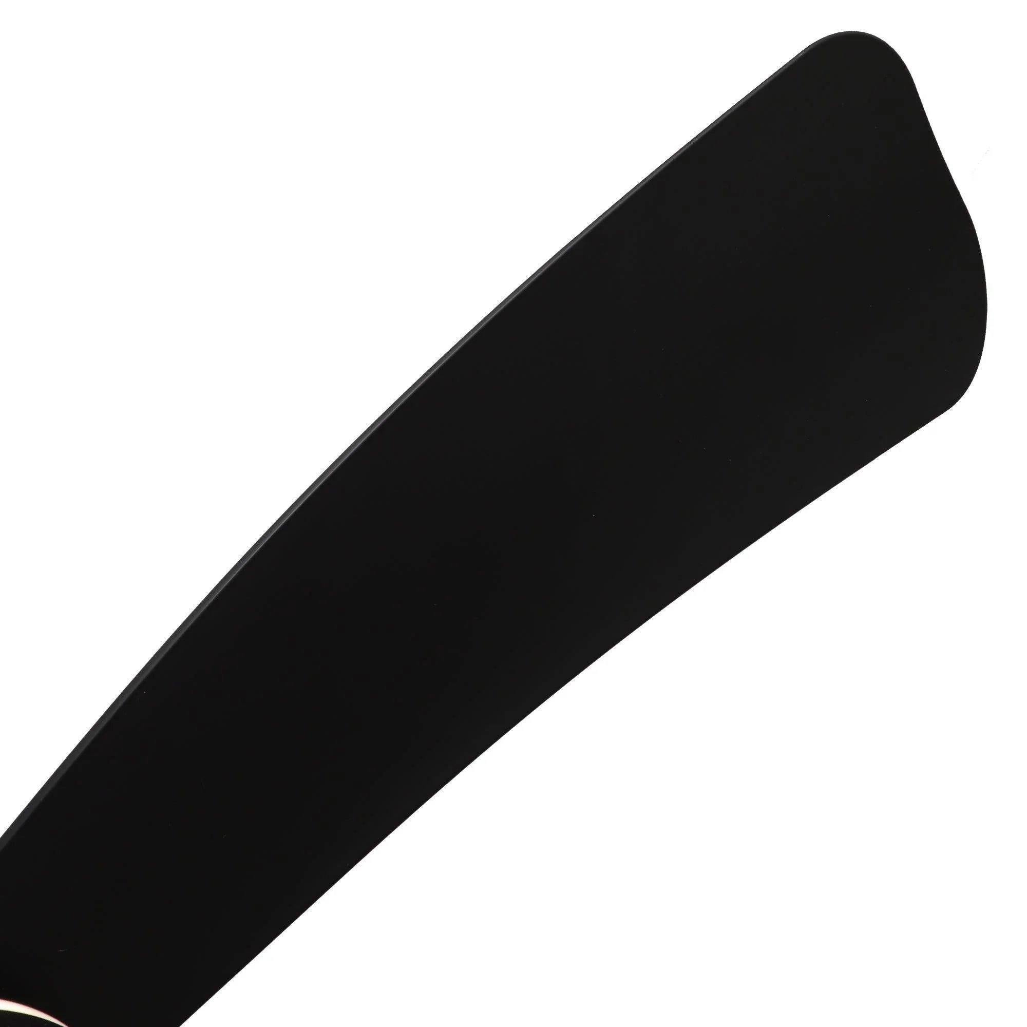 Black ceiling fan downrod mount tube, cylindrical metal piece.