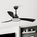 Parrot Uncle 52-Inch Bohemian Industrial DC Motor Downrod Mount Reversible Ceiling Fan with Lighting and Remote Control (F6385BK110V)