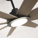 Parrot Uncle 60-Inch DC Motor 8 Blades Modern Downrod Mount Ceiling Fan with LED Light and Remote Control (F6387110V)