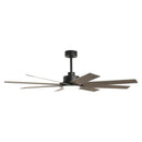 Parrot Uncle 60-Inch DC Motor 8 Blades Modern Downrod Mount Ceiling Fan with LED Light and Remote Control (F6387110V)