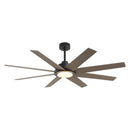 Parrot Uncle 60-Inch DC Motor 8 Blades Modern Downrod Mount Ceiling Fan with LED Light and Remote Control (F6387110V)