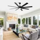Parrot Uncle 72-Inch Daugava Modern Downrod Mount Smart Fan with LED Light