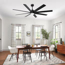 Parrot Uncle 72-Inch Daugava Modern Downrod Mount Smart Fan with LED Light