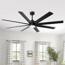 Parrot Uncle 72-Inch Daugava Modern Downrod Mount Smart Fan with LED Light
