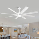 Parrot Uncle 72-Inch Daugava Modern Downrod Mount Smart Fan with LED Light