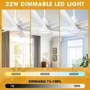 Parrot Uncle 72-Inch Daugava Modern Downrod Mount Smart Fan with LED Light