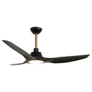 Parrot Uncle 52-Inch DC Motor 3 Blades Modern Downrod Mount Smart Fan with LED Light