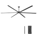 Parrot Uncle 120-Inch HVLS Fan Jupiter Industrial Aluminum Extra Large Ceiling Fan with Remote Control (F8004BK)