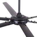Parrot Uncle 120-Inch HVLS Fan Jupiter Industrial Aluminum Extra Large Ceiling Fan with Remote Control (F8004BK)
