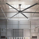 Parrot Uncle 120-Inch HVLS Fan Jupiter Industrial Aluminum Extra Large Ceiling Fan with Remote Control (F8004BK)