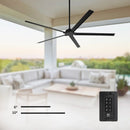 Parrot Uncle Winni All-Aluminum IPX4 Outdoor Ceiling Fan with Remote Control
